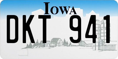 IA license plate DKT941