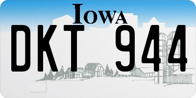 IA license plate DKT944