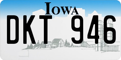 IA license plate DKT946