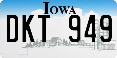 IA license plate DKT949