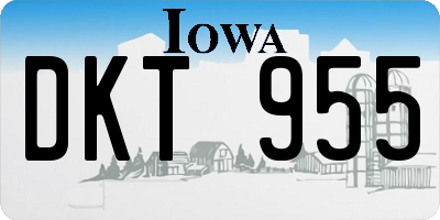 IA license plate DKT955