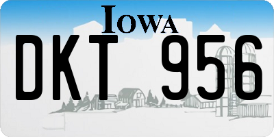 IA license plate DKT956