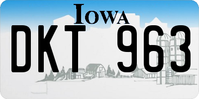 IA license plate DKT963