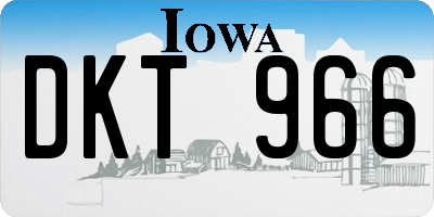 IA license plate DKT966