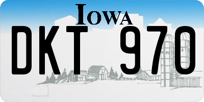 IA license plate DKT970