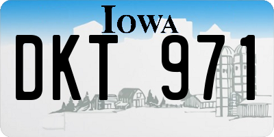 IA license plate DKT971