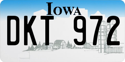 IA license plate DKT972
