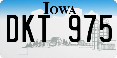 IA license plate DKT975