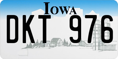 IA license plate DKT976