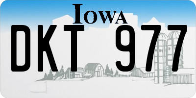 IA license plate DKT977