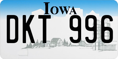 IA license plate DKT996