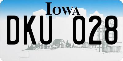 IA license plate DKU028