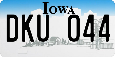 IA license plate DKU044