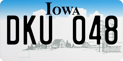 IA license plate DKU048