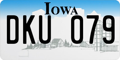 IA license plate DKU079