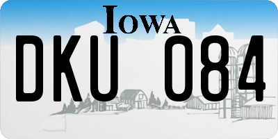 IA license plate DKU084