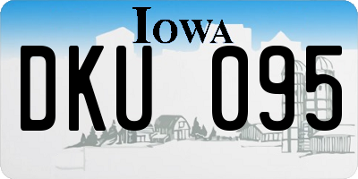 IA license plate DKU095