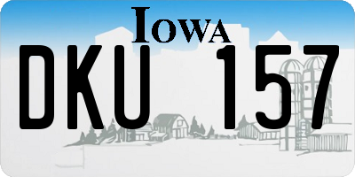 IA license plate DKU157