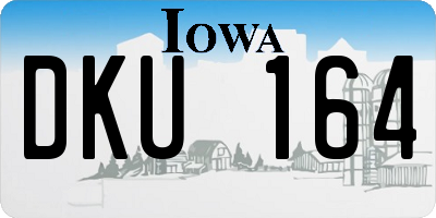 IA license plate DKU164