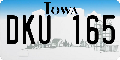 IA license plate DKU165