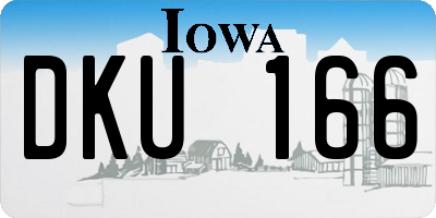 IA license plate DKU166