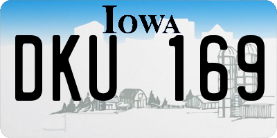 IA license plate DKU169