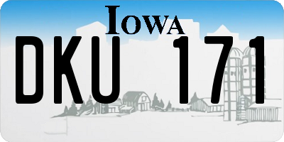 IA license plate DKU171