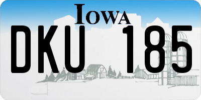 IA license plate DKU185