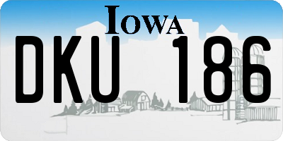 IA license plate DKU186