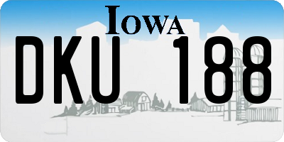 IA license plate DKU188