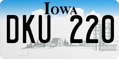 IA license plate DKU220