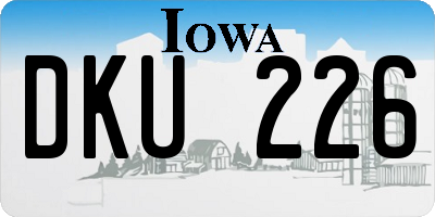 IA license plate DKU226