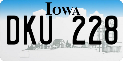 IA license plate DKU228