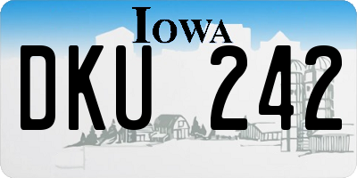 IA license plate DKU242