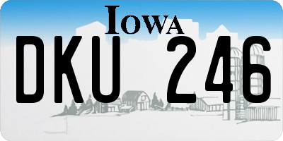 IA license plate DKU246