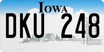 IA license plate DKU248