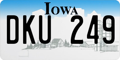 IA license plate DKU249