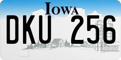 IA license plate DKU256