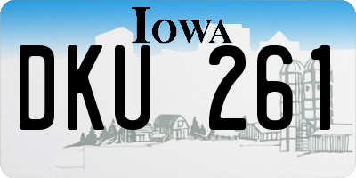 IA license plate DKU261