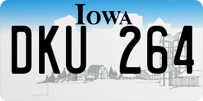 IA license plate DKU264