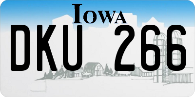IA license plate DKU266