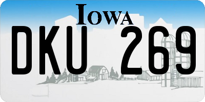 IA license plate DKU269