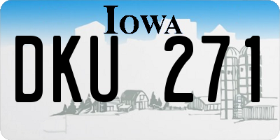 IA license plate DKU271
