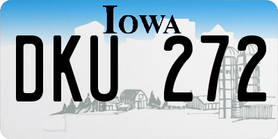 IA license plate DKU272