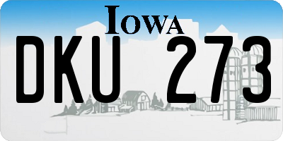 IA license plate DKU273