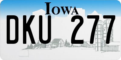 IA license plate DKU277