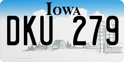 IA license plate DKU279