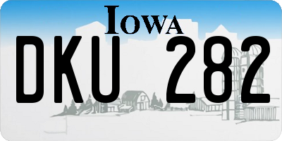 IA license plate DKU282