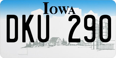IA license plate DKU290