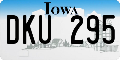 IA license plate DKU295